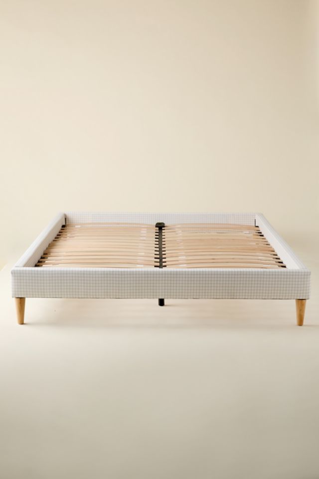 Vivienne Gingham Upholstered Platform Bed #1