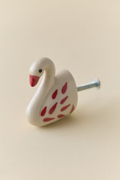 Swan Shaped Ceramic Knob/Wall Hook