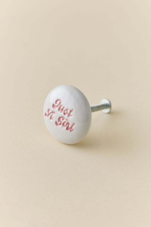 Just A Girl Ceramic Knob/Wall Hook #1