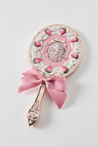 nicousa HAND MIRROR 3点セット ♡ Flower Knows Strawberry Rococo Handheld Mirror | Urban Outfitters