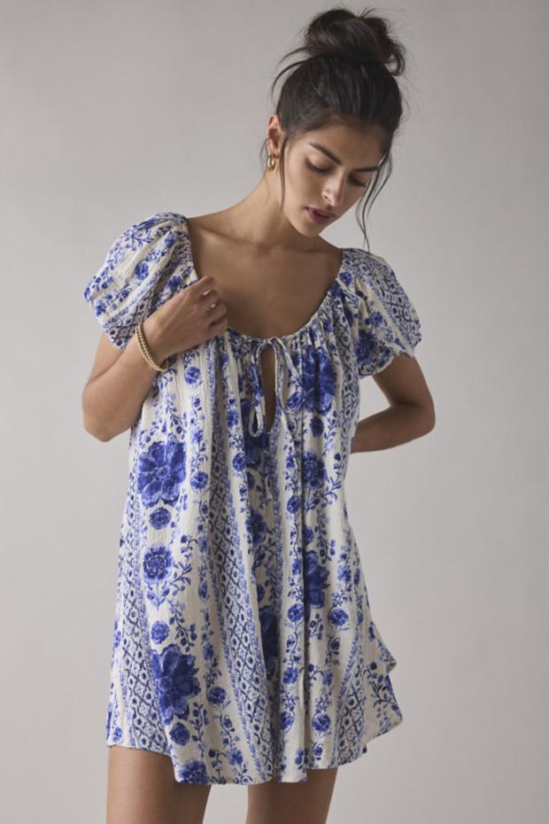 Out From Under Amara Cotton-Blend Slip Mini Dress