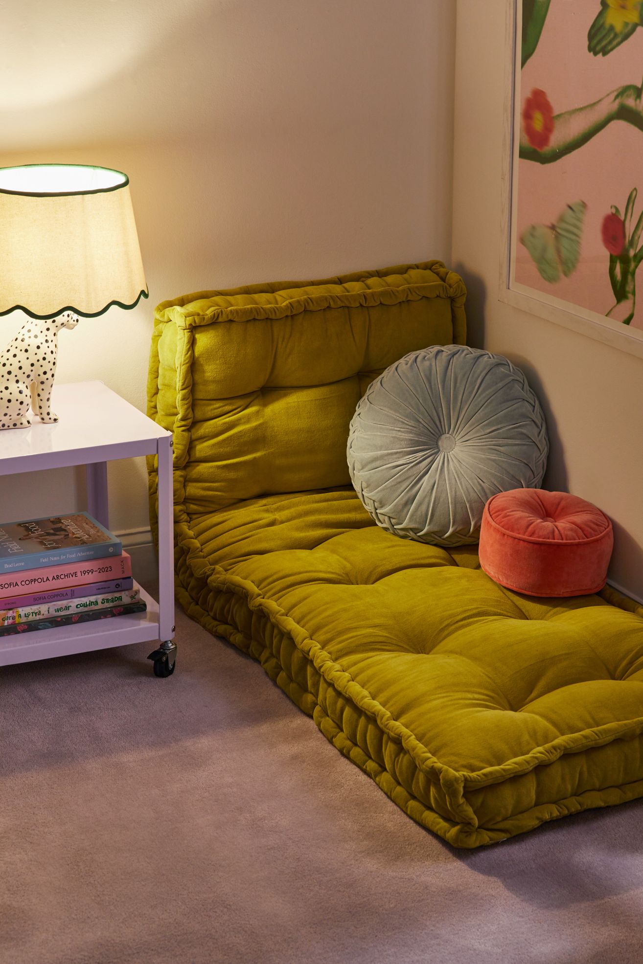 Rohini Velvet Daybed Cushion - Chartreuse, ONE SIZE