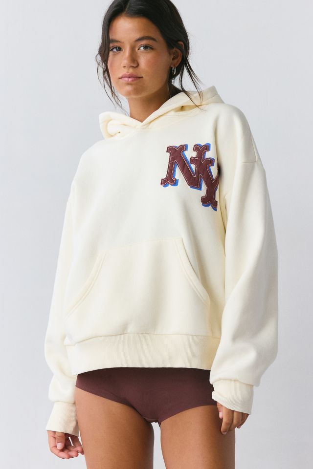 NY Applique Graphic Pullover Hoodie Sweatshirt #1