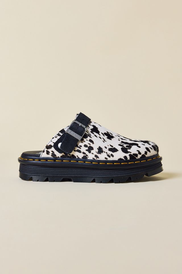 Mules à Plateforme Arrière en Daim Zebzag pour Femmes Dr. Martens #1