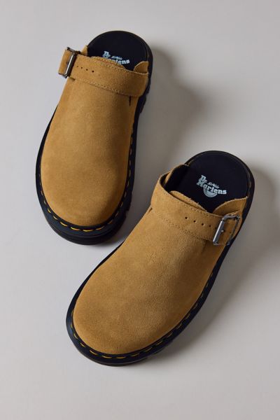 Dr. Martens' Women's Zebzag Suede Slingback Platform Mule In Savannah Tan E. H Suede, Women's At Urban Outfitters