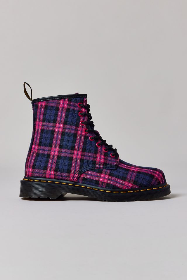 Dr. Martens Women's 1460 Pink Tartan Plaid Boot #1