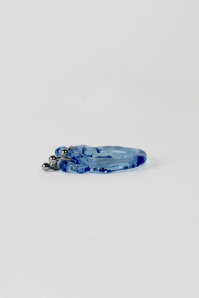 Rain and Rivers Handmade Double Pierced Glass Ring #2