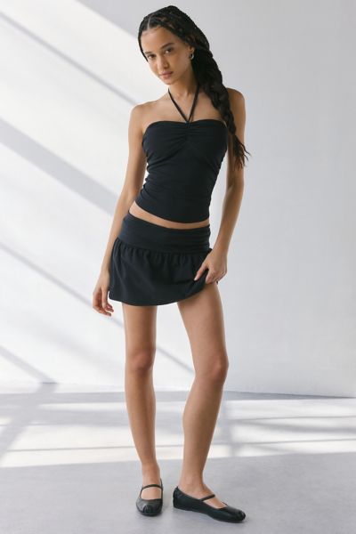 Out From Under Bec Convertible Tie Tube Top + Mini Skort Set In Black, Women's At Urban Outfitters