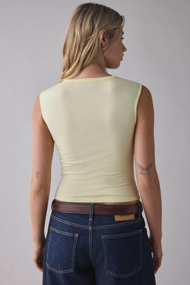 Motel Emberly Plunge Front Cropped Tank Top #3