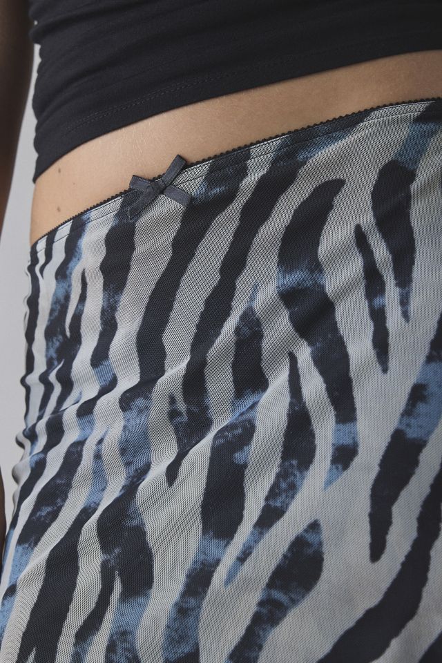 Kimchi Blue Zimi Zebra Print Mesh Mini Skirt #1