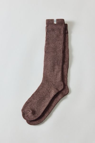 Ugg Tyla Slouchy Crew Ii Sock In All Spice, Women's At Urban Outfitters In Brown