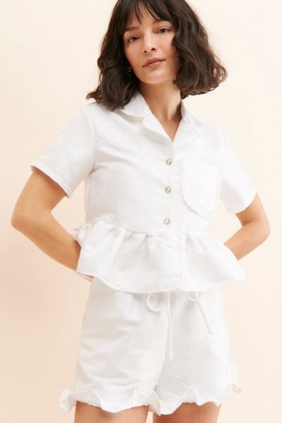 Sister Jane Fleur Pajama Buttondown Top