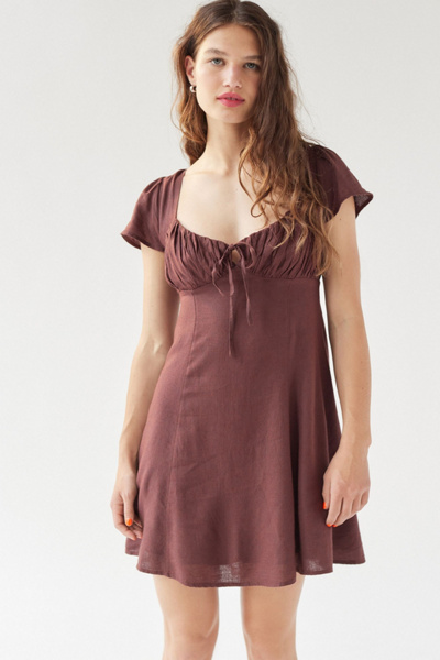 chinese dress ladies Few Moda | Aspen Linen Mini Dress