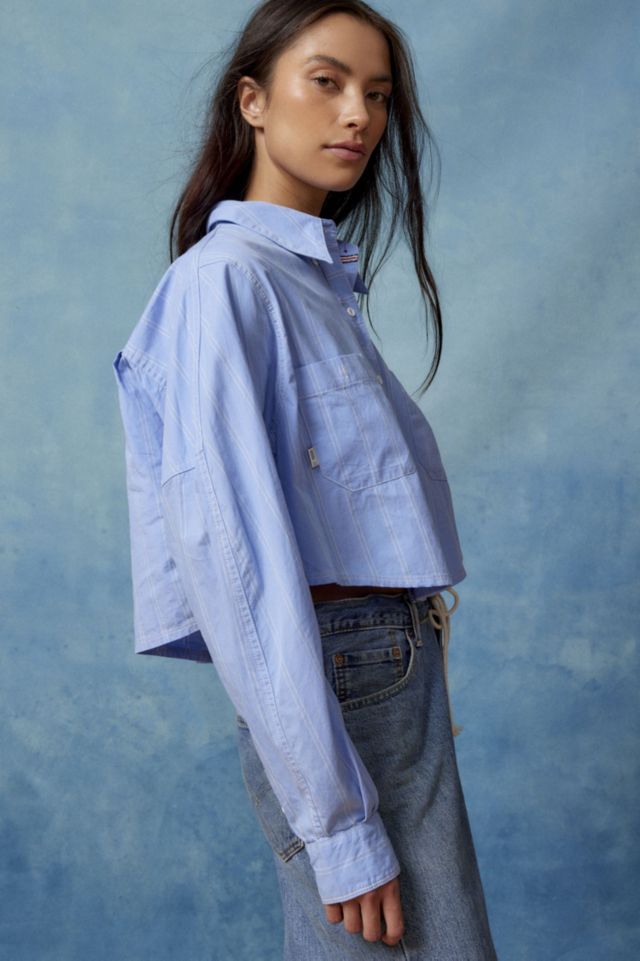 BDG Corey Cropped Button-Down Shirt #2