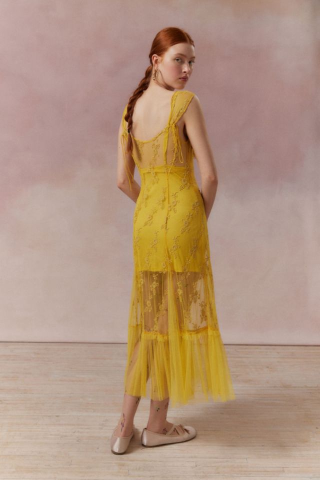 Micah Embroidered Floral Midi Dress #1