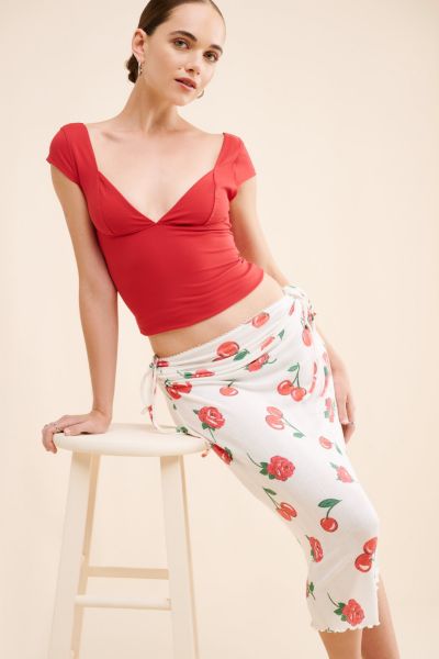 For Love & Lemons Wilma Midi Skirt