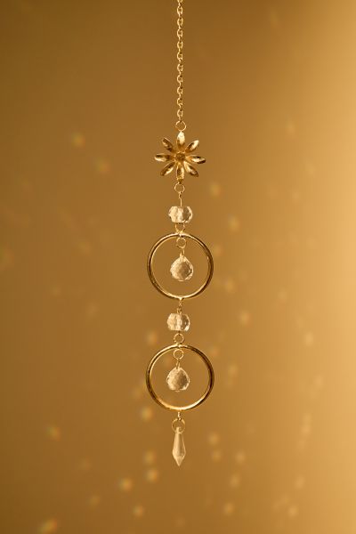 Round Crystal Prism Dangle Wall Hanging