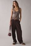 Motel Ganita Pinstripe Button-Front Vest Top