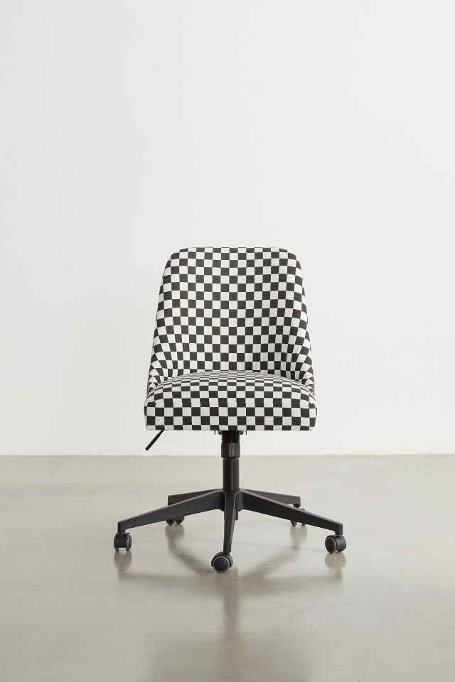 Lanney Checkered Adjustable Swivel Desk Chair #1