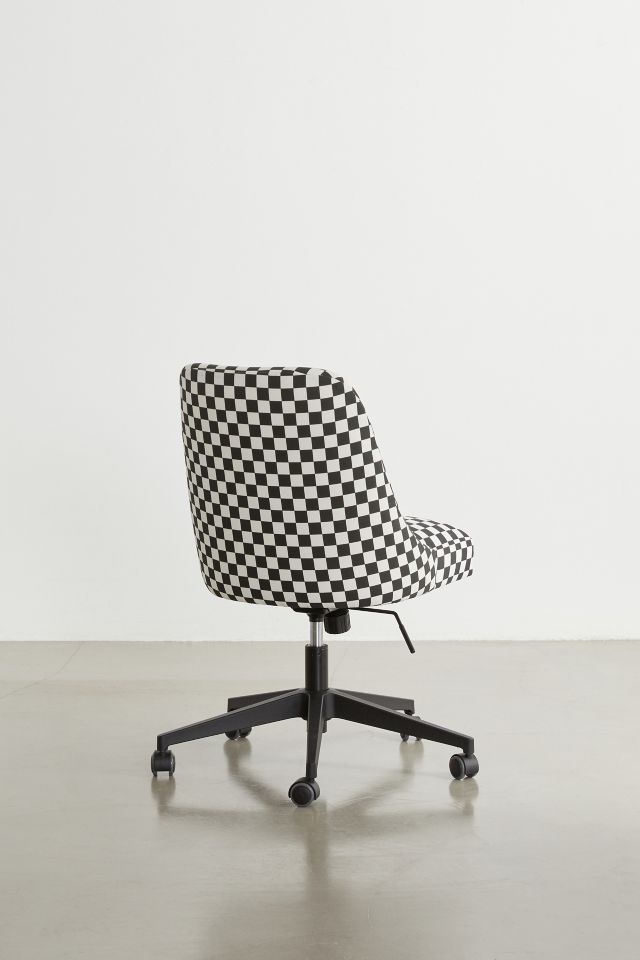 Lanney Checkered Adjustable Swivel Desk Chair #3