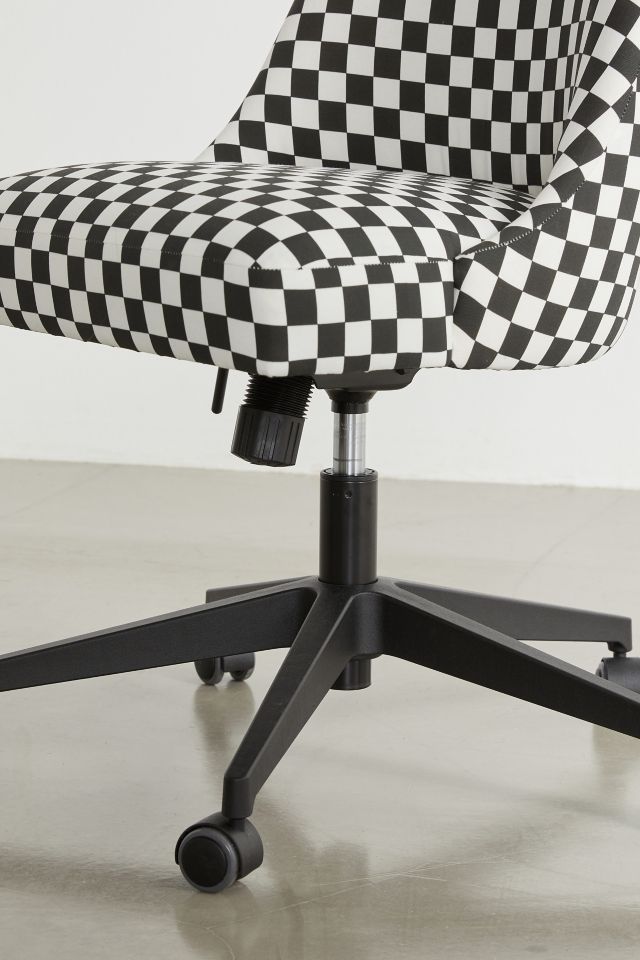 Lanney Checkered Adjustable Swivel Desk Chair #5