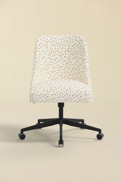 Urban Outfitters Lanney Checkered Adjustable Swivel Desk Chair In Ivory Combo At