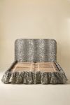 Mina Ruffle Leopard Print Upholstered Platform Bed