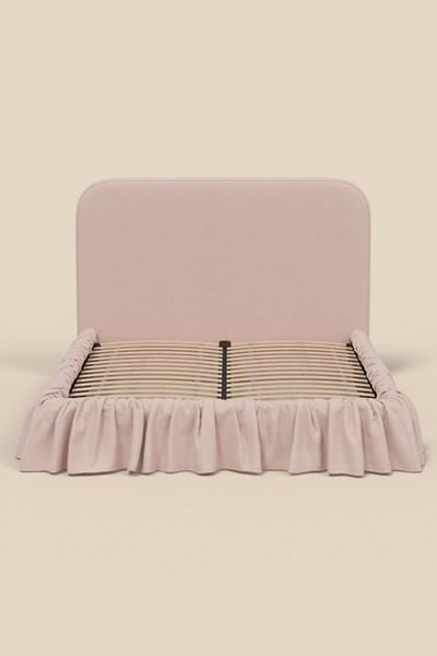 Mina Ruffle Upholstered Platform Bed