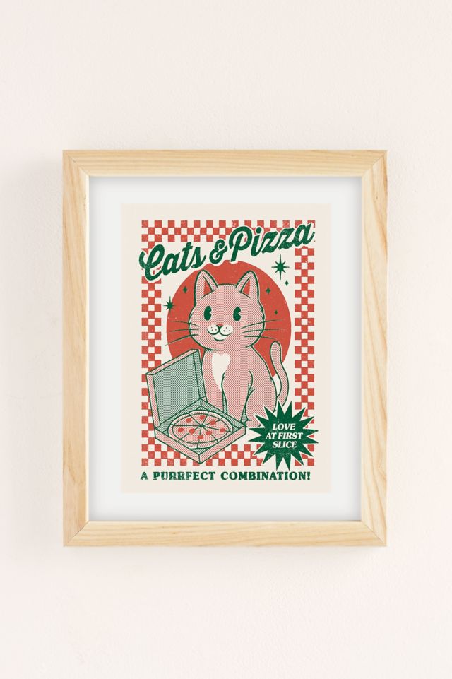 Thiago Corrêa Cats & Pizza Art Print #1