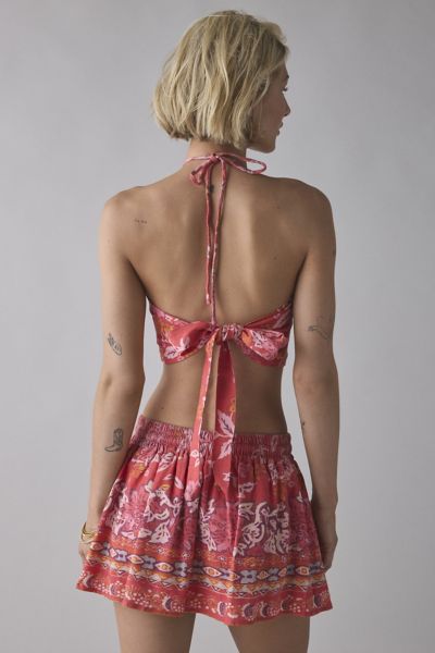 BDG Marcy Halter Tie-Back Crop Top & Mini Skirt Set