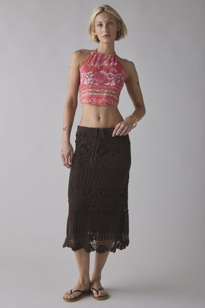 BDG Marcy Halter Tie-Back Crop Top & Mini Skirt Set