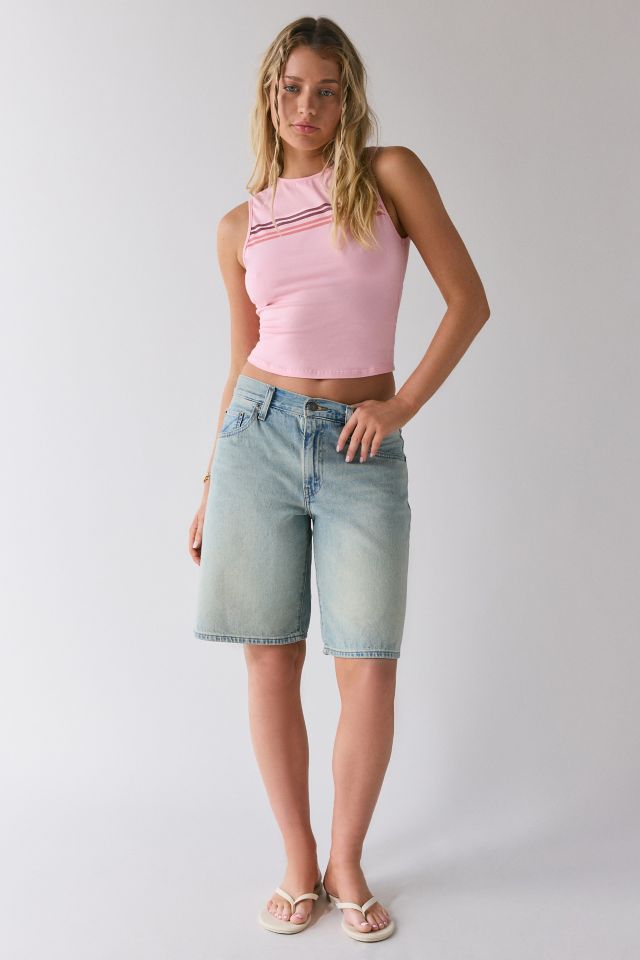 Motel Runaba Keyhole Cutout Tie-Back Cropped Tank Top #2