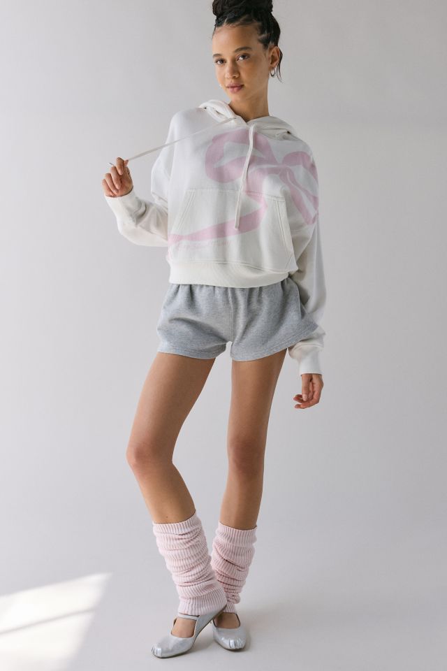 LoveShackFancy Brunella Bow Graphic Cotton Hoodie Sweatshirt #1