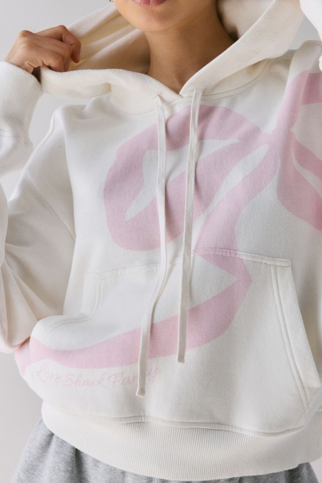 LoveShackFancy Brunella Bow Graphic Cotton Hoodie Sweatshirt #2