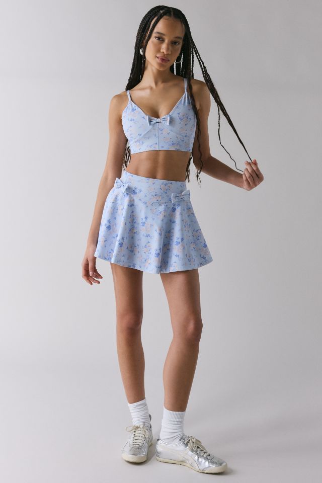 LoveShackFancy Ridgeson Bow Floral Sports Bra #3