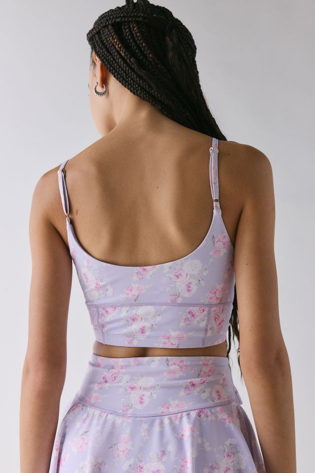 LoveShackFancy Ridgeson Bow Floral Sports Bra #3