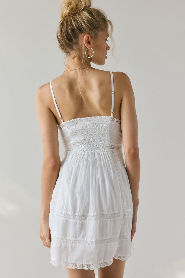 LoveShackFancy Docila Heritage Lace-Trim Cotton Mini Dress #3