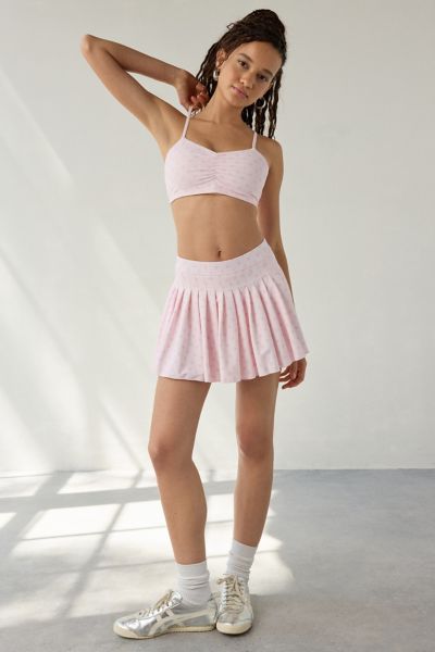 LoveShackFancy Lenna Cinch-Front Sports Bra