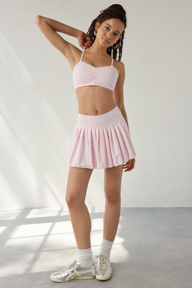 LoveShackFancy Lenna Cinch-Front Sports Bra #1