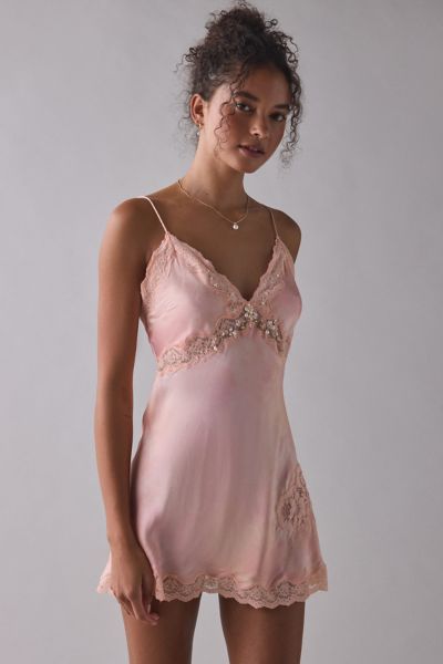 Robe Mini Nivola LoveShackFancy à Garniture en Dentelle