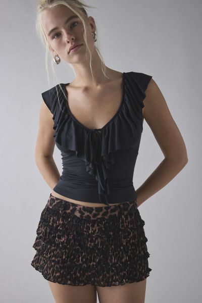 Kimchi Blue Jada Ruffle Scoop Neck Jersey Knit Top Product Page