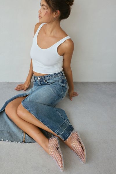 Coconuts By Matisse Footwear Marlow Jelly Flat In Clear, Women's At Urban Outfitters In Clear