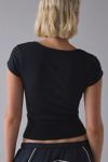 Out From Under Notch-Front Cotton Compression Baby Tee